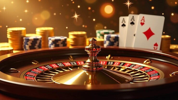 sirkuitpoker live-dealer studio with professional croupier at roulette table